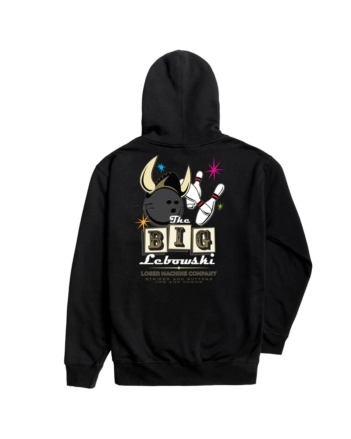 LMC X THE BIG LEBOWSKI STRIKES AND GUTTERS PULLOVER HOOD (zoomed)