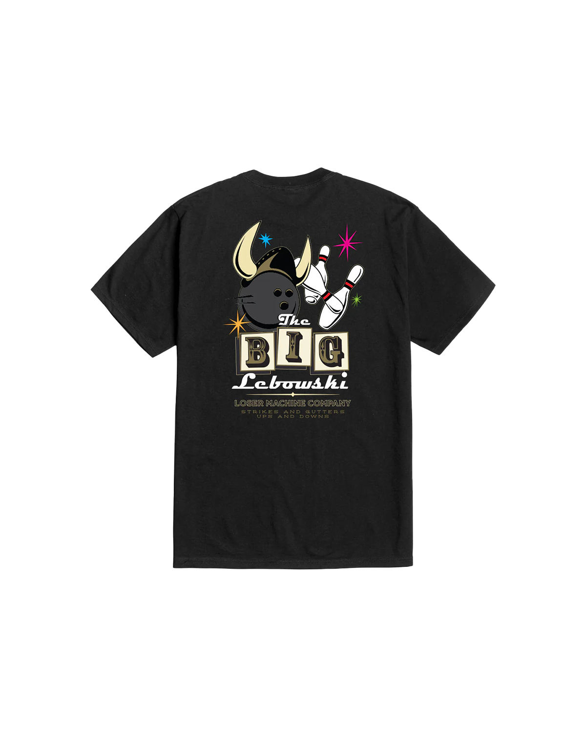 LMC X THE BIG LEBOWSKI STRIKES & GUTTERS STOCK T-SHIRT