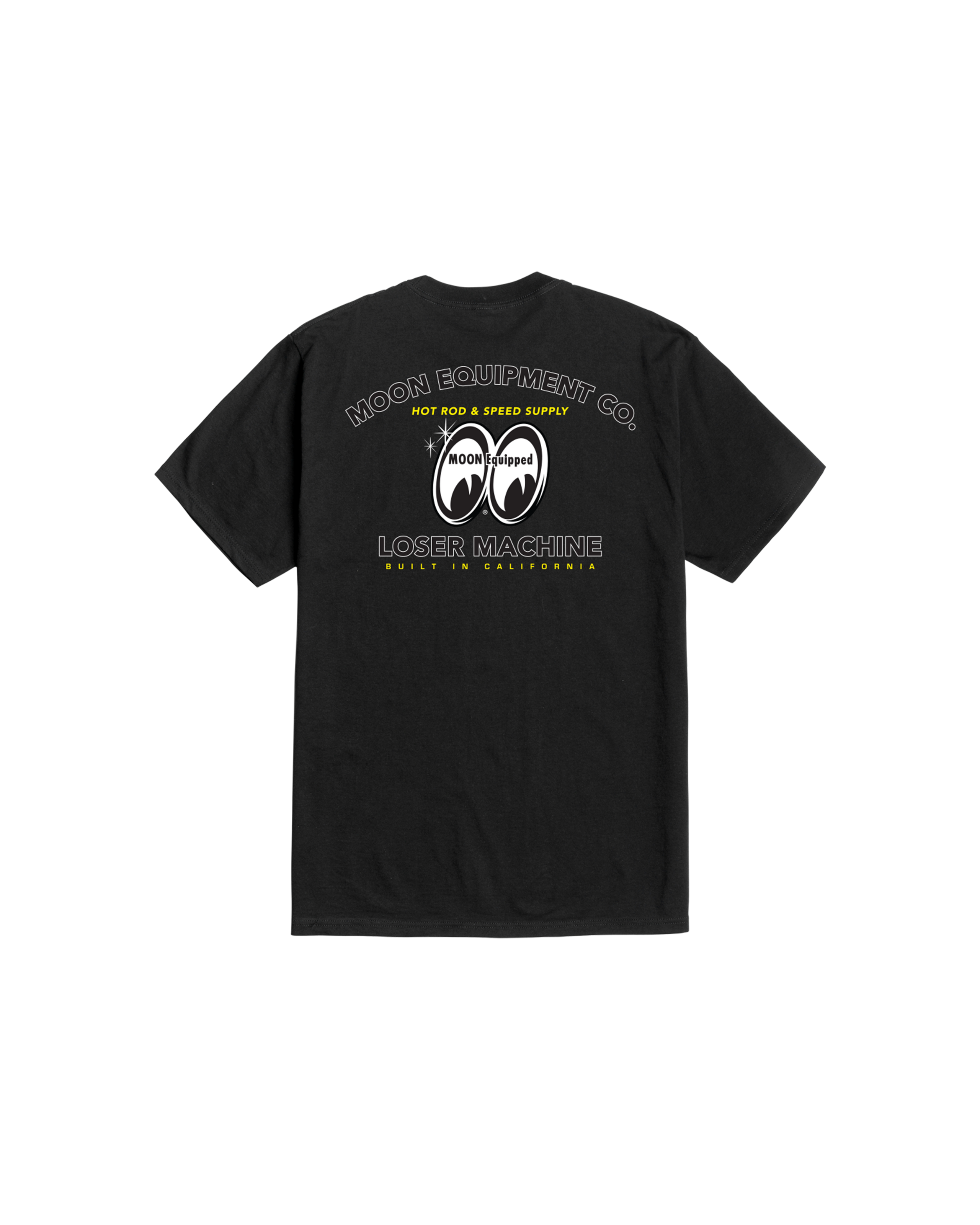 LMC X MOONEYES WORKBENCH STOCK T-SHIRT (zoomed)