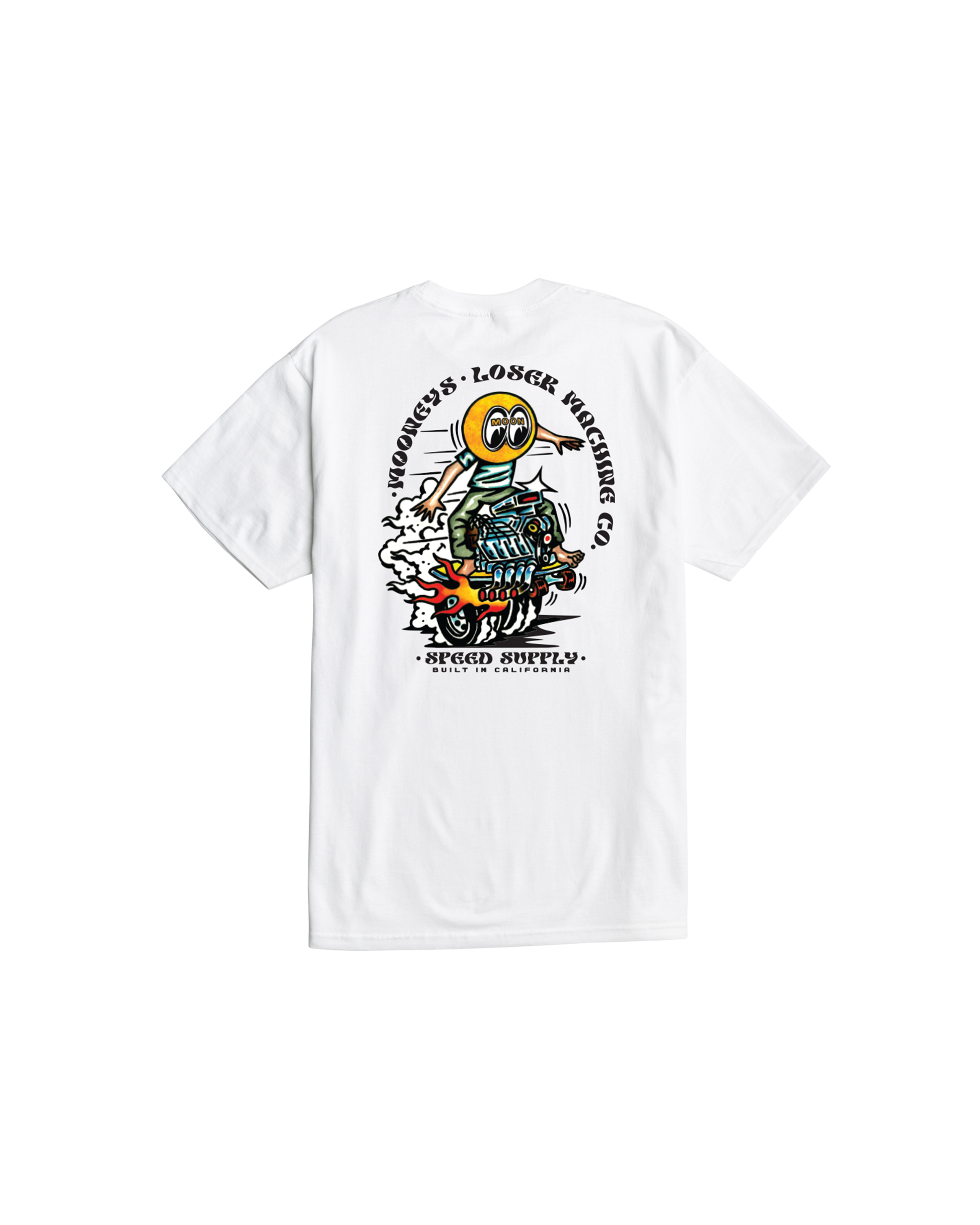 LMC x MOONEYES POWER SLIDE STOCK T-SHIRT