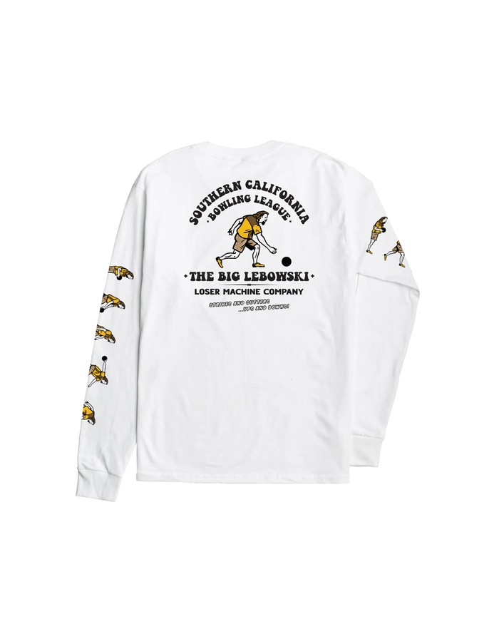 LMC X THE BIG LEBOWSKI OVER THE LINE STOCK LS T-SHIRT