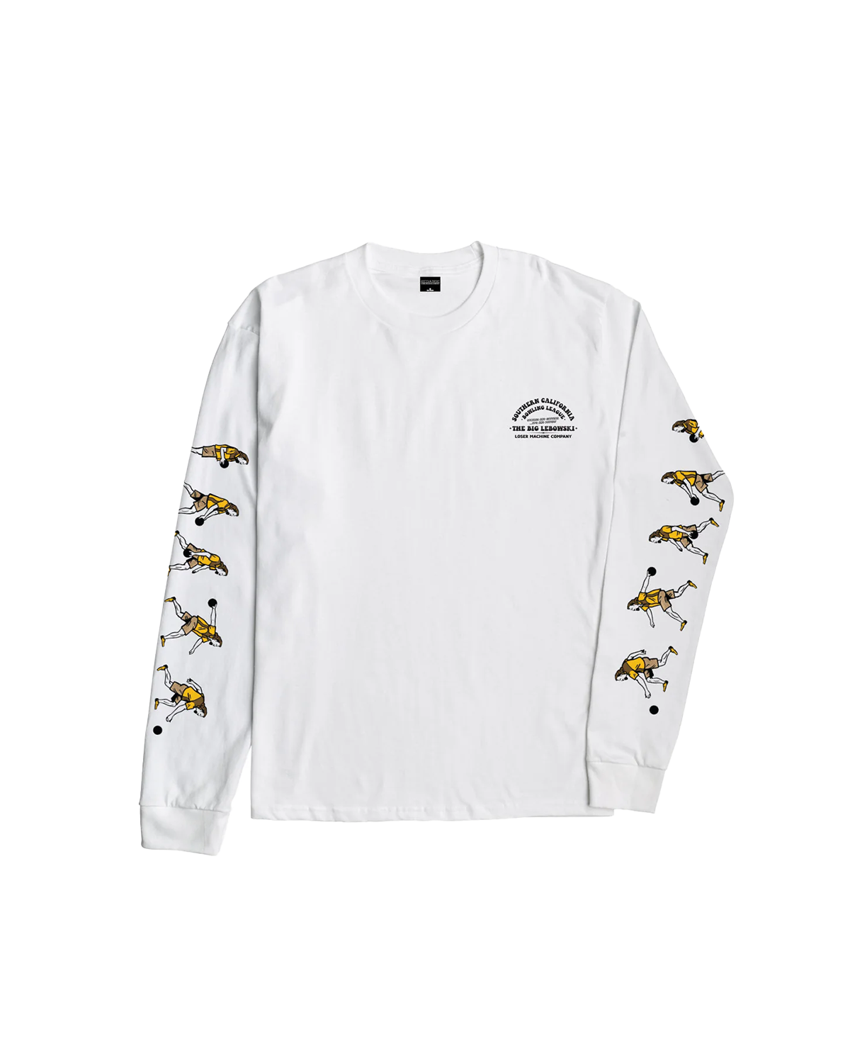 LMC X THE BIG LEBOWSKI OVER THE LINE STOCK LS T-SHIRT (zoomed)