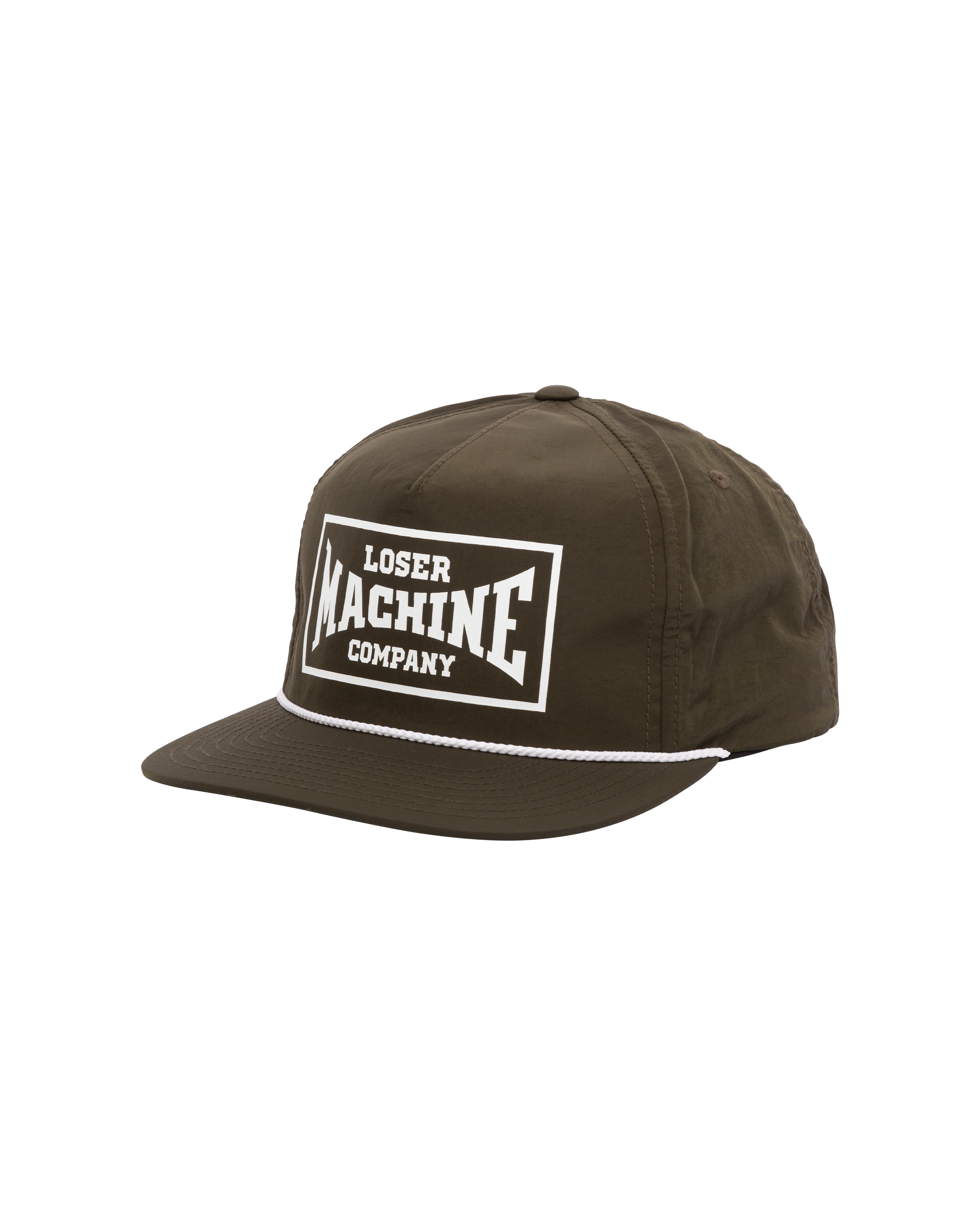 loser machine too hard hat olive (zoomed)