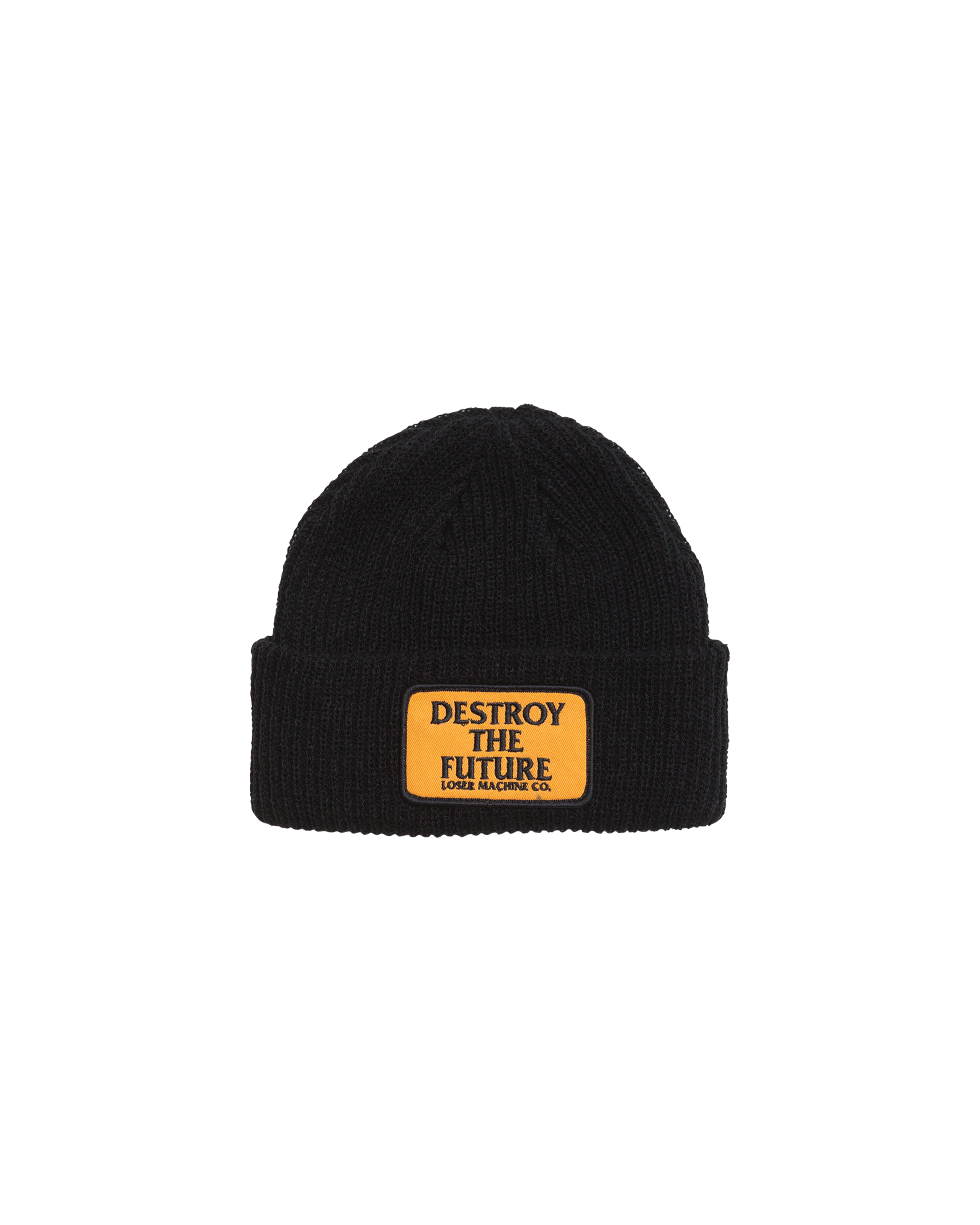 loser machine token beanie black (zoomed)