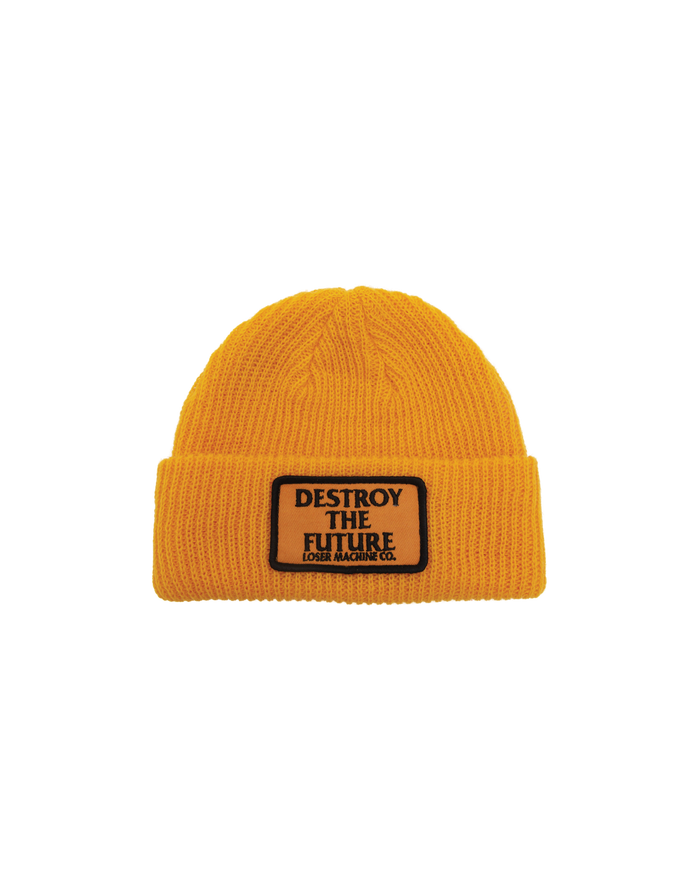 loser machine token beanie gold
