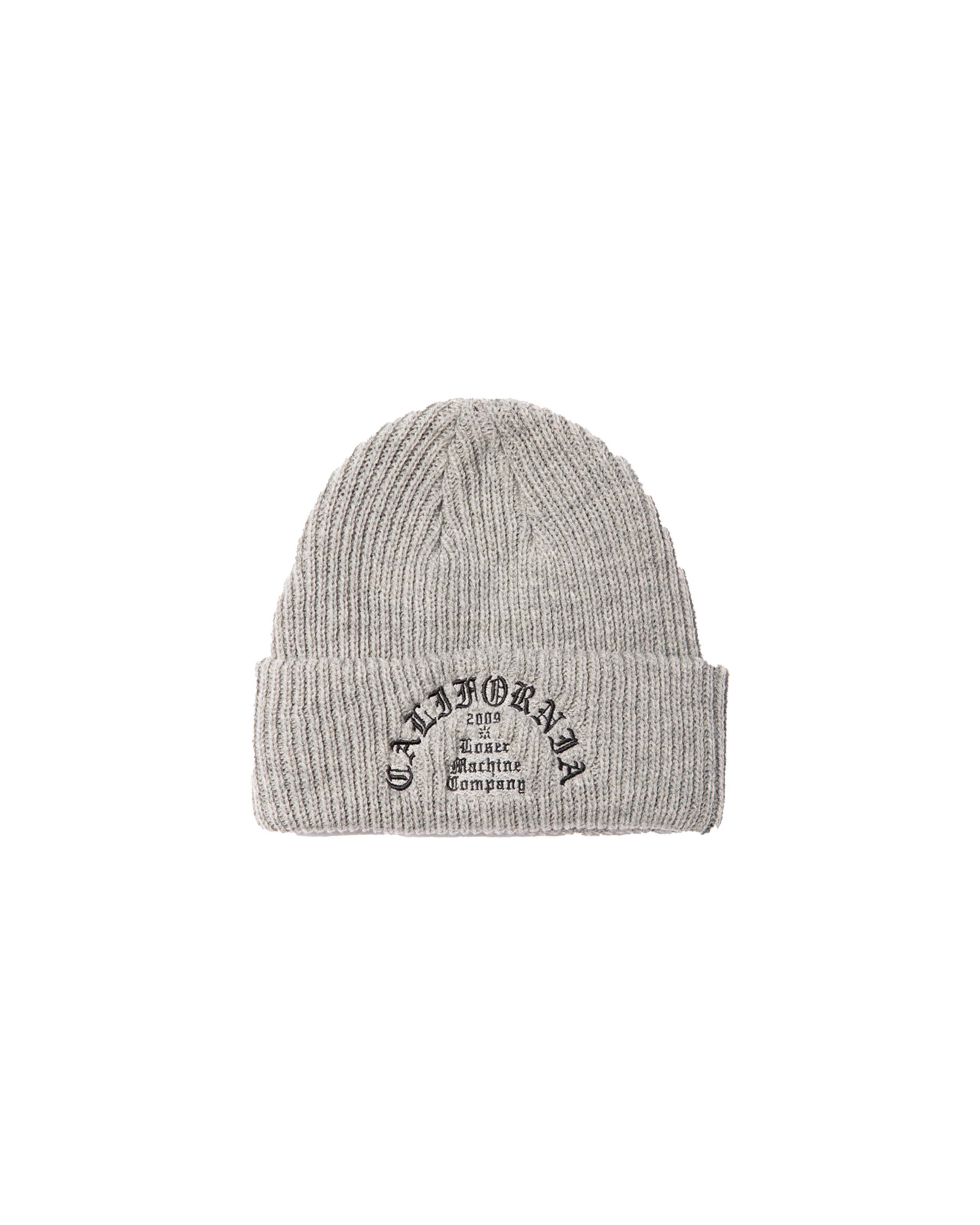 loser machine fanatic beanie heather grey (zoomed)