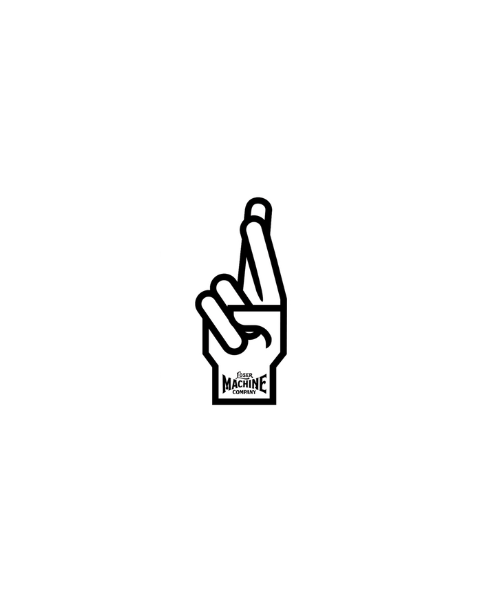 GOOD LUCK FINGER LARGE STICKER