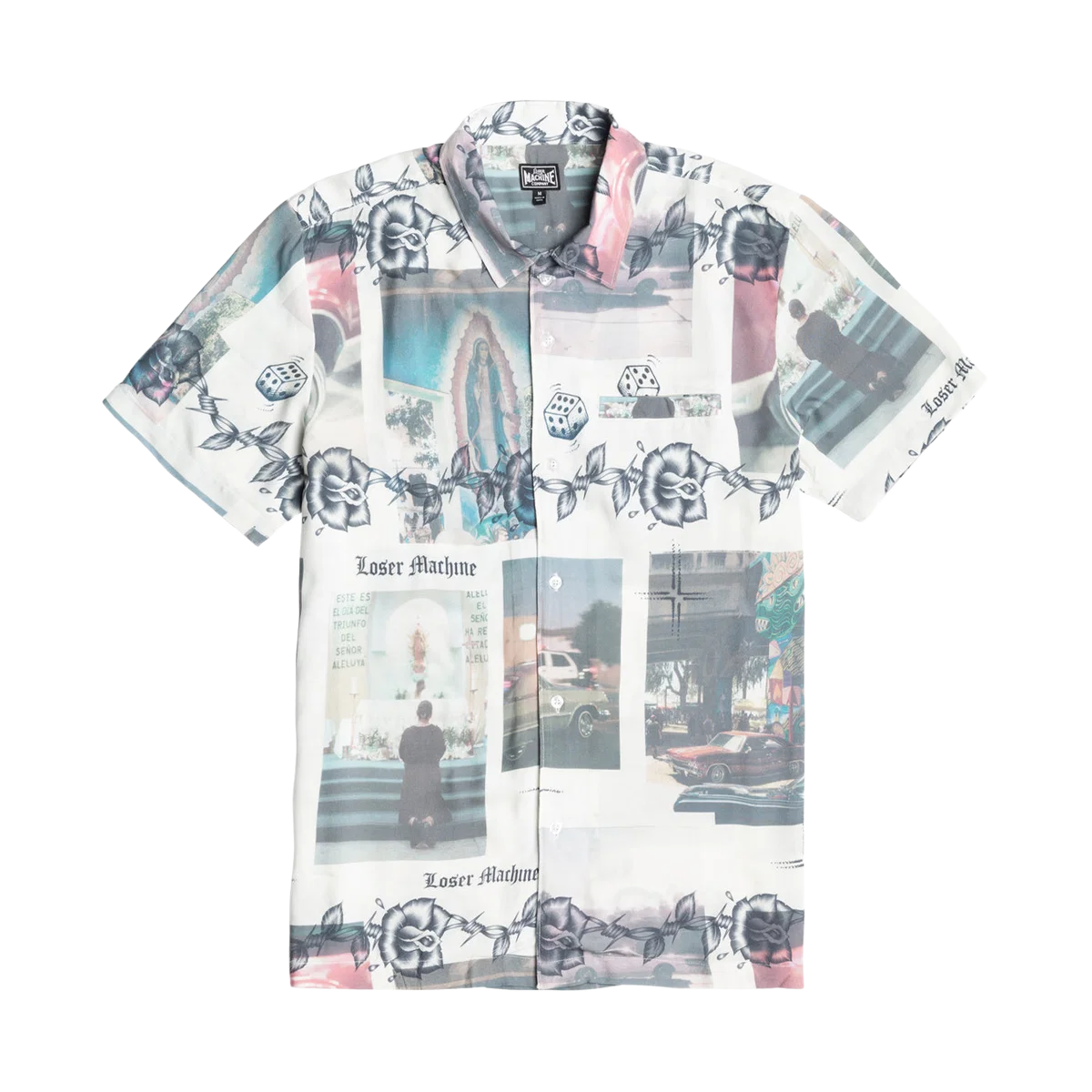Barrio Woven SS Shirt - white - front