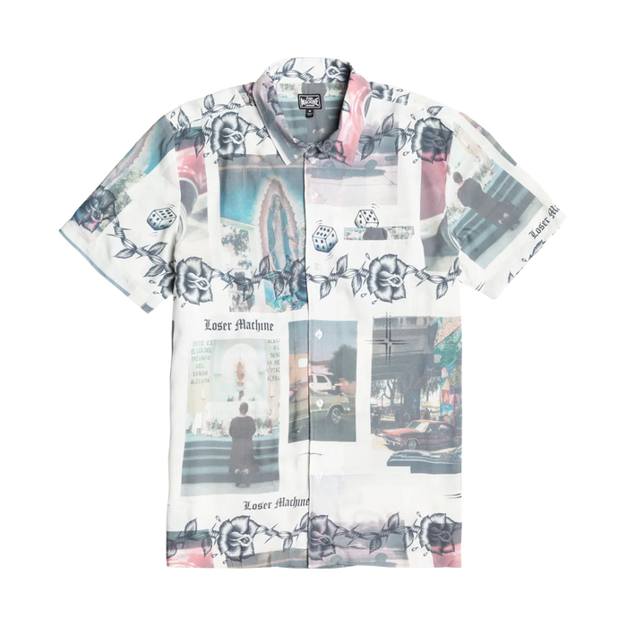 Barrio Woven SS Shirt - white - front