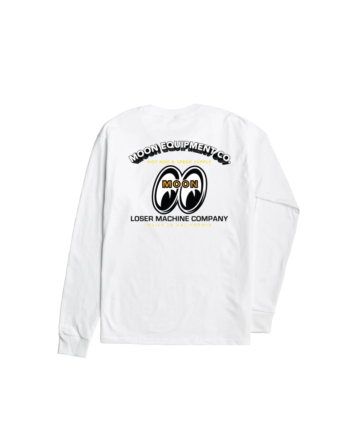 LMC X MOONEYES FRONT PAGE STOCK LS T-SHIRT (zoomed)