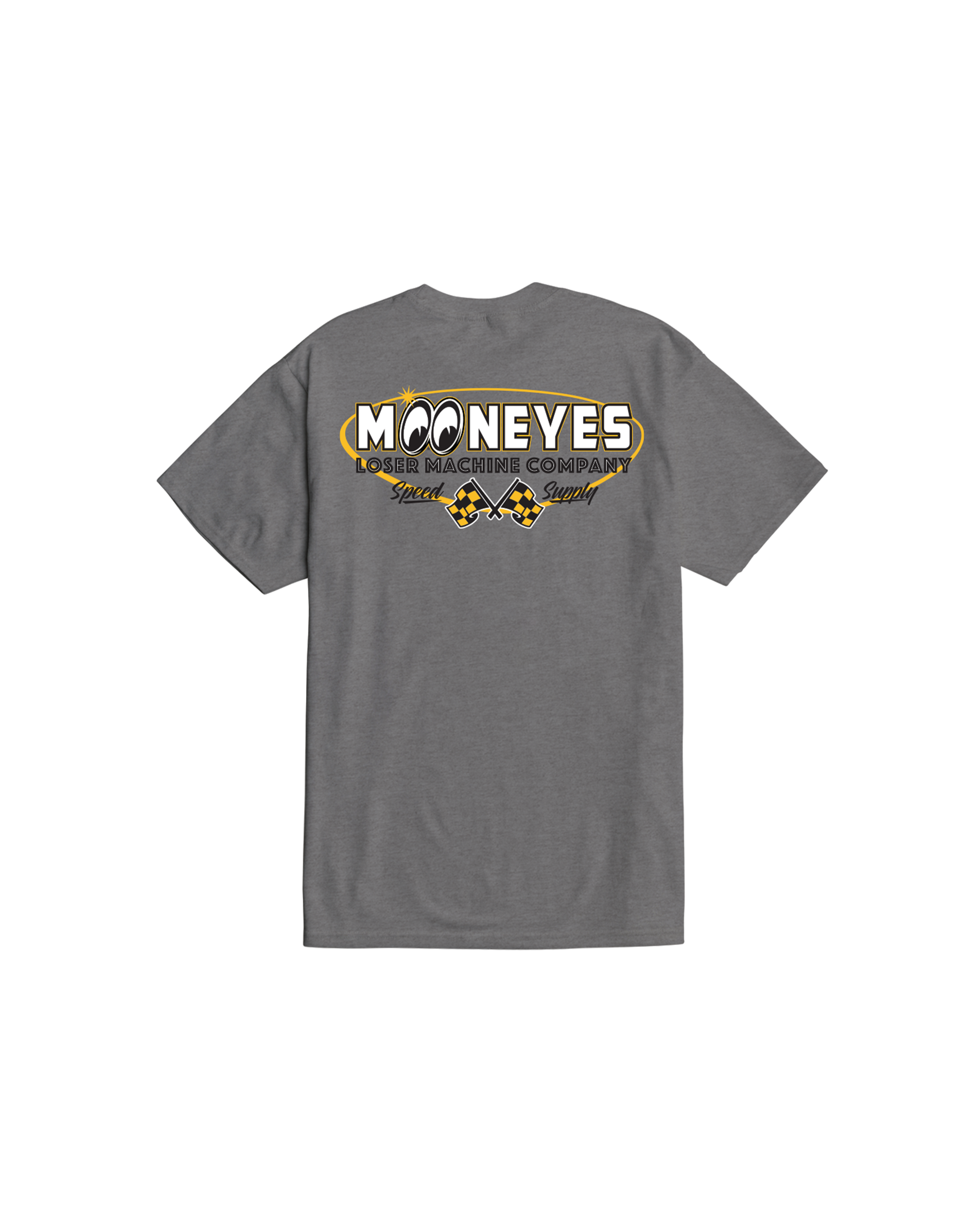LMC X MOONEYES ATOMIC RACE STOCK T-SHIRT (zoomed)