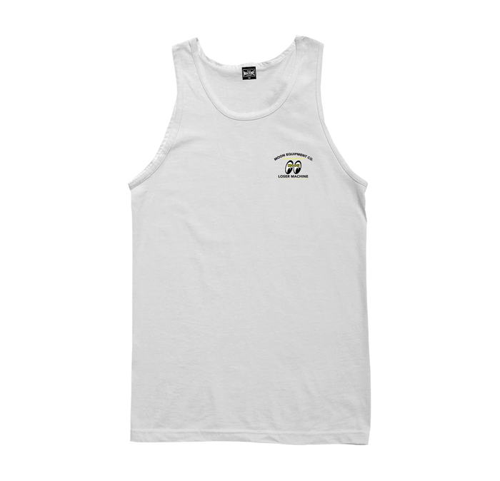 color: WHITE ~ alt: LMC X MOONEYES PACIFIC COAST HIGHWAY STOCK TANK TOP - alternate view