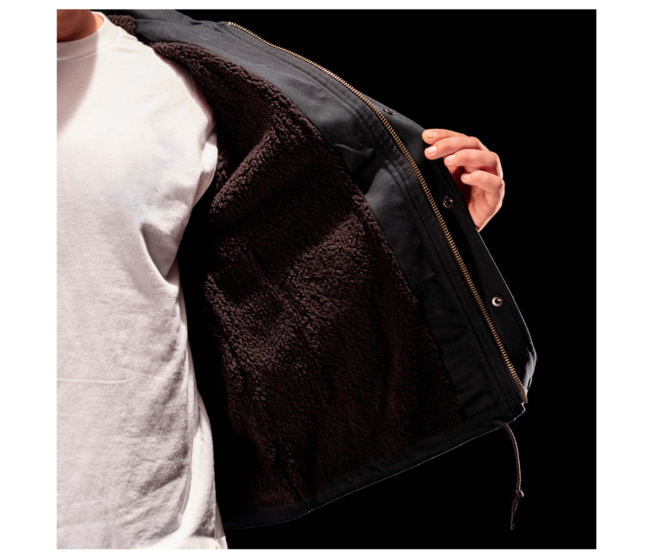 color: Black ~ alt: Armor Jacket (zoomed)