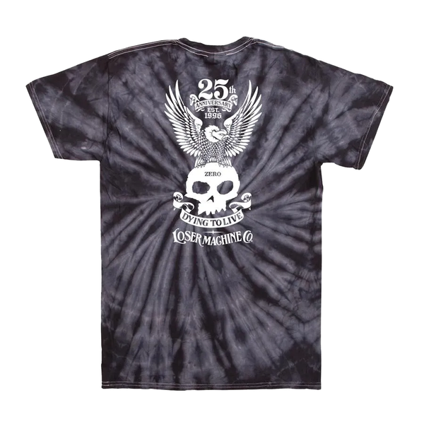 color: black spider tie dye