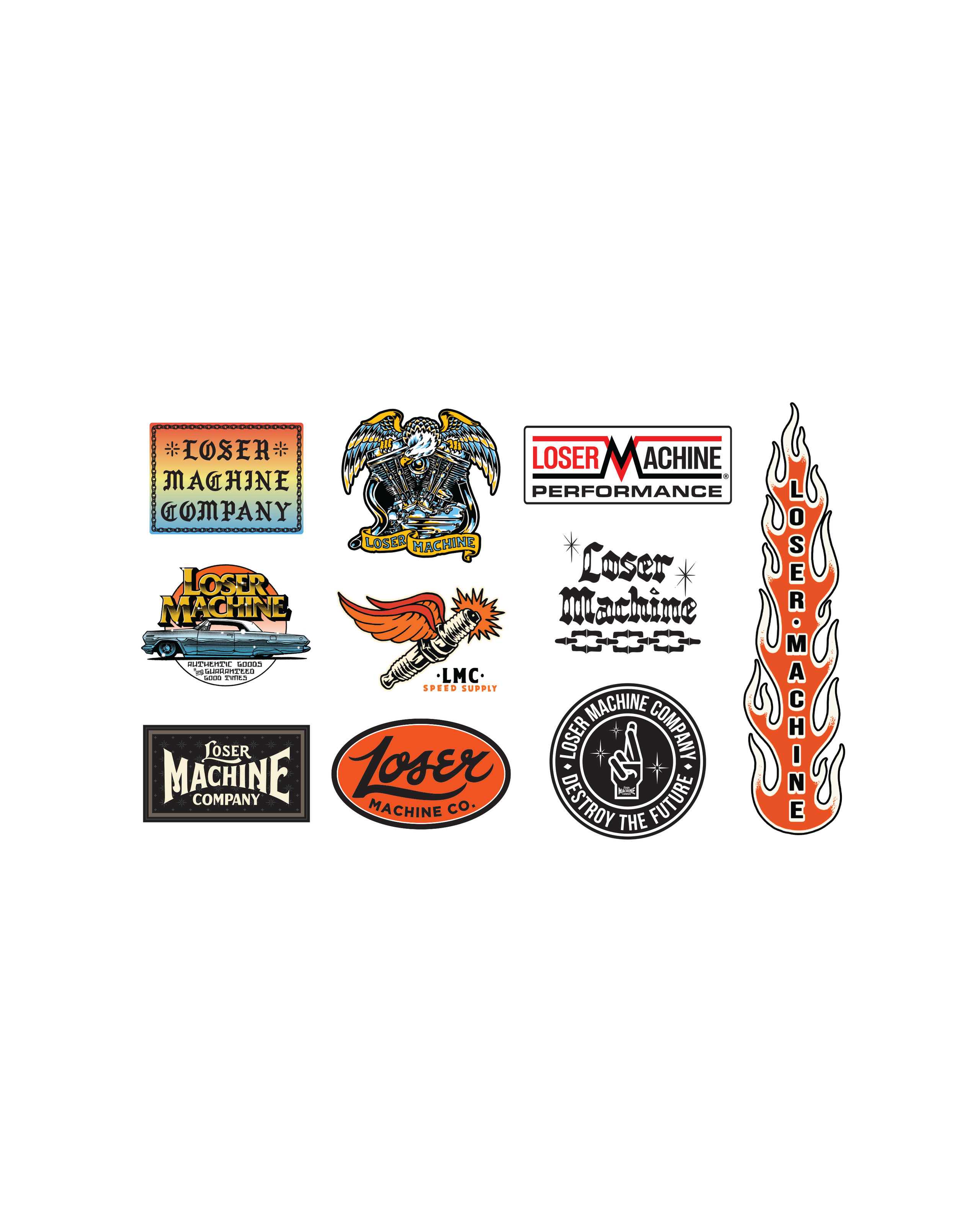 loser machine loser mc stickers xi sticker assorted (zoomed)