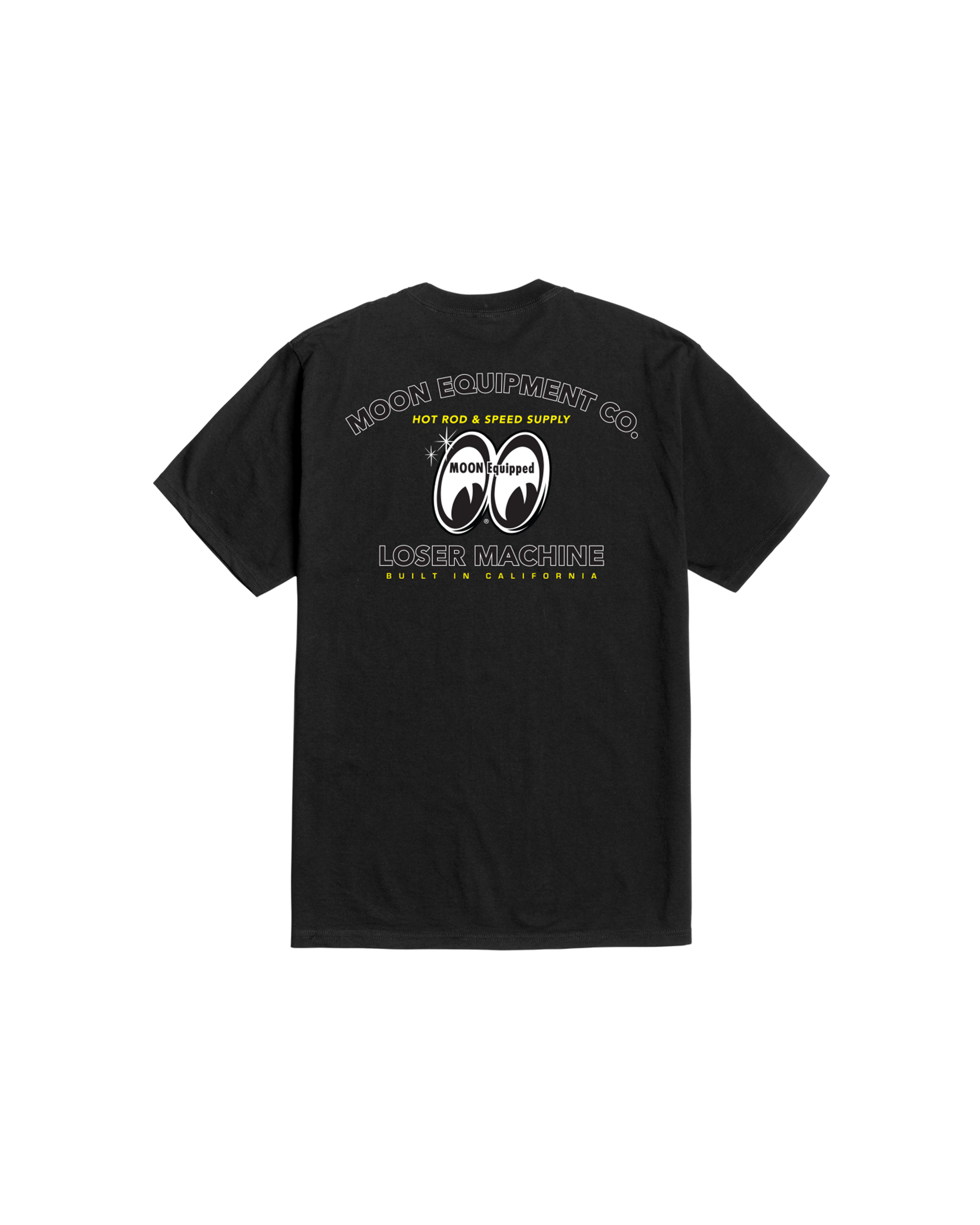 LMC X MOONEYES WORKBENCH STOCK T-SHIRT (zoomed)