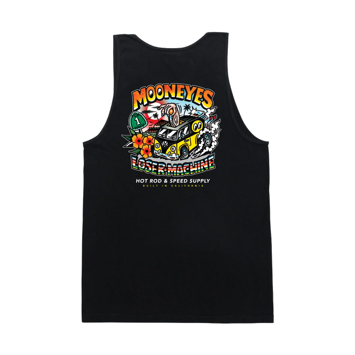 color: BLACK ~ alt: LMC X MOONEYES PACIFIC COAST HIGHWAY STOCK TANK TOP
